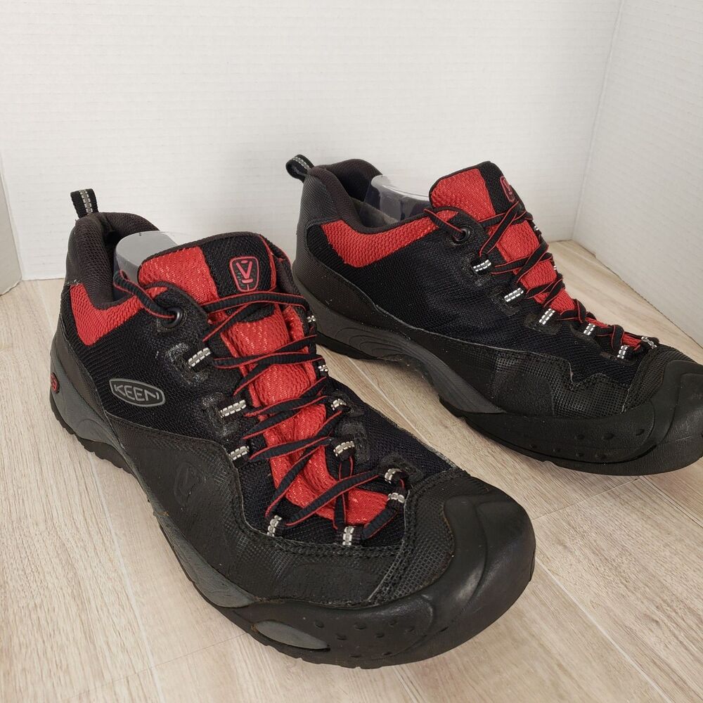 Keen Delaveaga Mens Trial Hiking Dics Golf Shoe Red Black Size 12